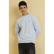 Allen Solly Men Light Blue Crew Neck Full Sleeves Casual Sweatshirt