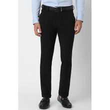 Van Heusen Men Black Solid Skinny-Fit Trousers