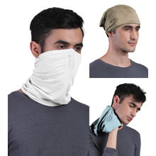FREECULTR Unisex Plain Bamboo Bandana Anti Microbial Multipurpose Cloth Face Mask (pack Of 3)