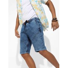 CAHOOT Men's Blue Contrast Stitch Denim Shorts