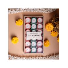 Samskara Home Multi-Color Mud Diya Candle (Pack of 18)