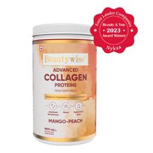Beautywise Advanced Marine Collagen Anti-Aging Powder- Glutathione, HA & Biotin- Mango-Peach