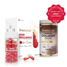 Beautywise Advanced Marine Collagen Proteins (Cocoa) + Skin Brilliance Glutathione In Epo Combo