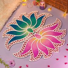 Island Rangoli Lakshmi Rangoli (Set Of 2) Floatable Mat Rangoli