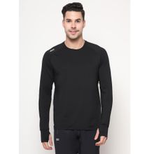 Dida Men Stretchable Athletic-Fit Regular Full-Sleeve Sports T-Shirt Black
