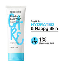 Swiss Beauty Care Dew Lock Face Wash 1% Hyaluronic Acid & Centella Asiatica, Deep Cleansing Action