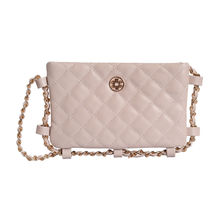 Lino Perros Woman Beige Coloured Quilted Sling Bag