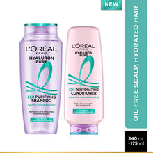 L'Oreal Paris Hyaluron Pure 2 - Step Haircare Regime For 72H Oil - Free Scalp & Hydrated Hair