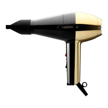Elchim Hand Mod 2001 Hair Dryer, Black & Gold
