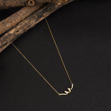 E2O Gold-Toned Brass Crafted Zigzag Chain Necklace for Women