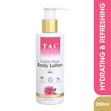TAC - The Ayurveda Co. Indian Rose Body Lotion with Milk Protein - For Hydrated & Refreshed Skin