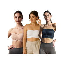 Secrets By ZeroKaata Multi-Color Solid Tube Bra (Pack of 3)