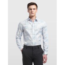 Arrow Newyork Mens All-Over Printed Manhattan Slim Fit Grey Formal Shirt