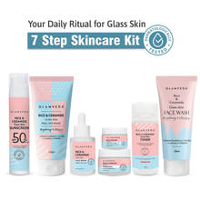 Glamveda Korean Glass Skin Rice & Ceramide 7 Step Skincare Routine Gift Box