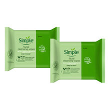 Simple Kind To Skin Cleansing Facial Wipes (Pack Of 2 )