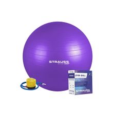 Strauss Rubber Anti-Burst Gym Ball Round Shape 65 Cm (Light Purple)