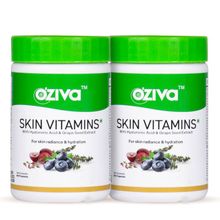 OZiva Skin Vitamins With Hyaluronic Acid & Grape Seed for Skin Radiance & Hydration (Pack of 2)