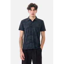 Snitch Black Camouflage Half Sleeves Regular Polo T-Shirt