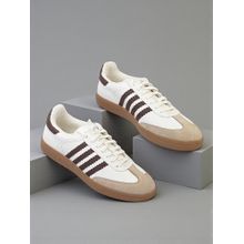Truffle Collection Brown Leather Low Ankle Stylish Sneakers for Men