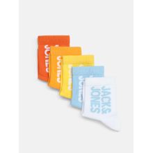 Jack & Jones Men Solid Multi-Color Socks (Pack of 5)