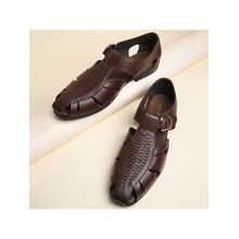 Imperio Brown Men Leather Pathani Sandals