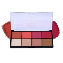 Fashion Colour Tint Trove 2-In-1 Blush Palette - 8 Colour, Smooth & Pigmented, Shade 02