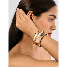 Pipa Bella by Nykaa Fashion Gold Statement Wide Cuff Bracelet