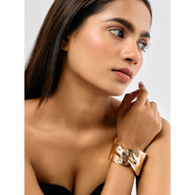 Pipa Bella by Nykaa Fashion Gold Fluid Metal Cuff Bracelet