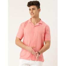 Rapra Nightwear Peach Solid Shirt