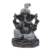 Ashnam Pheta Ganesha Showpiece Metallic Grey