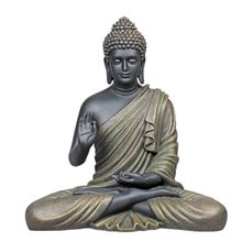Ashnam Blessing Buddha Decorative Showpiece Black