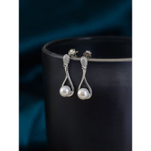 Ornate Jewels 925 Sterling Silver Freshwater Pearl Dangler Earrings For Women