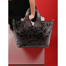 Odette Dark Brown Embossed Formal Handbag