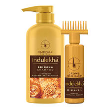 Indulekha Bringha Hair Oil + Shampoo Combo