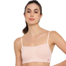 Enamor A022 Cotton Stretch Cami With Detachable Straps Bra - Pink