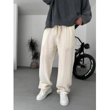 EVERDION Off White The Lifestyle Co Linen Relaxed-Fit Regular Trousers