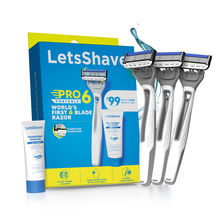 LetsShave Pro 6 Portable Shaving Razor With Free Transparent Shave Gel