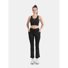 STRCH Womens Nylon High Support Sports Bra- Black