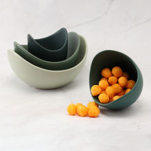 Bonhomie Multi-Color Solid Ceramic Serveware Bowl Set Pack of 4