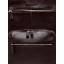 Teakwood Unisex Brown Solid Medium Leather Backpack