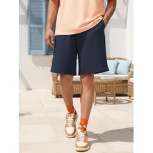 Bewakoof Men's Navy Blue Oversized Shorts