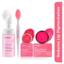 ALANNA Lip Brightening 3-Step Lip Wash, Scrub & ButterMask Hydrating & Repairing For Women