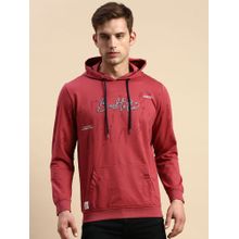 SHOWOFF Men Hooded Printed Rose Pullover Sweatshirt