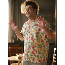 Instafab Plus Men's Multicolour Rose Garden Print Shirt