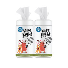 Captain Zack Wipe Right Anti-Bacterial Pet Wipes, 80 Wipes (Pack Of 2)