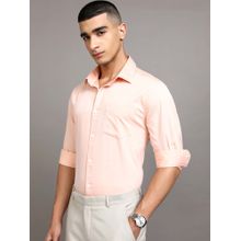HIGHLANDER Men Peach Solid Slim Fit Collar Neck Formal Shirt