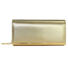 Lino Perros Golden Leatherette Clutch