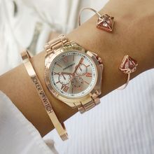 Joker & Witch Lily Rose Gold Watch Bracelet Stack For Women