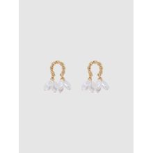 Forever New Parker Pearl and Metal Loop Drop Earring