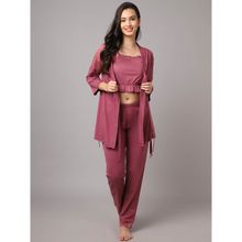 Kanvin Women Purple Night Suit